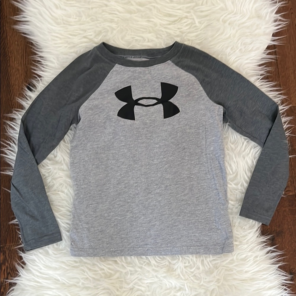 Under Armour Gray and Black Long Sleeve Tee